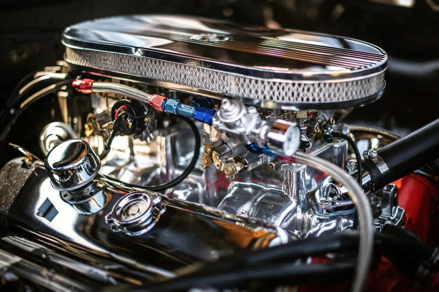 Clean engine bay after detailing service
